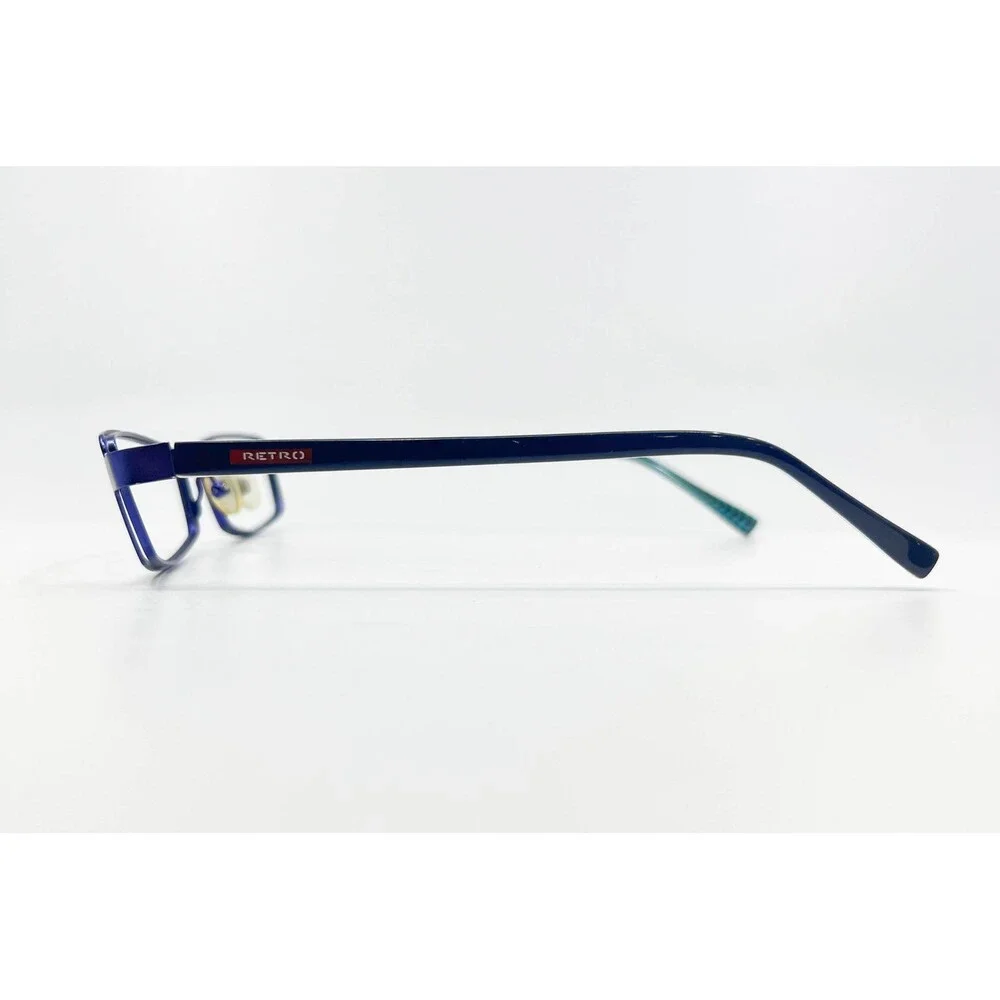 Retro Eyeglasses Unisex Blue RR2079 DBLU Rectangle Metal 51-17-135